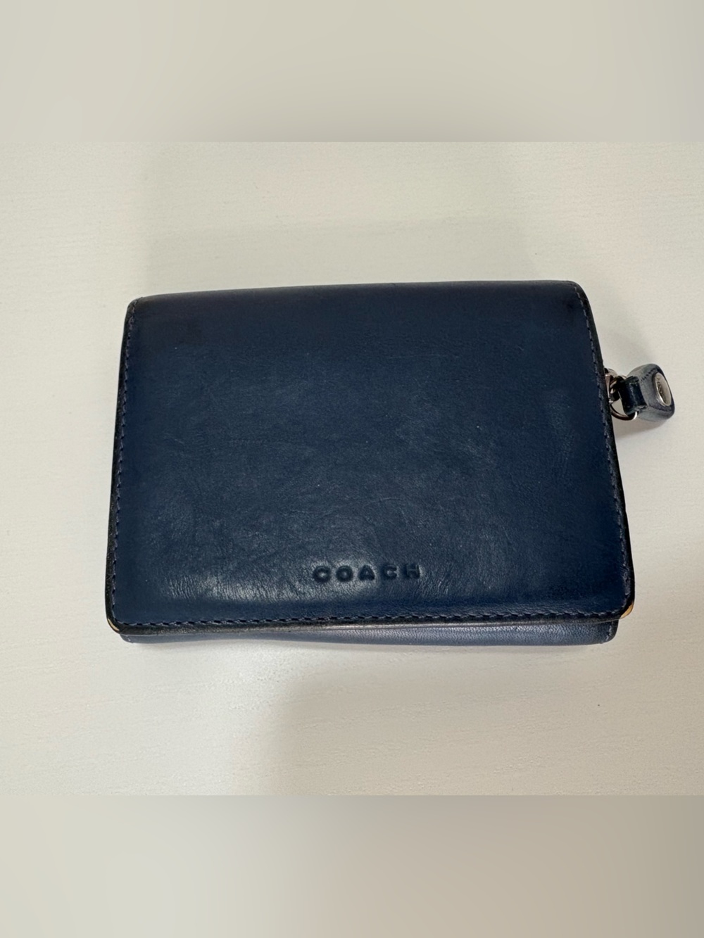 Vintage Coach Blue Leather Wallet